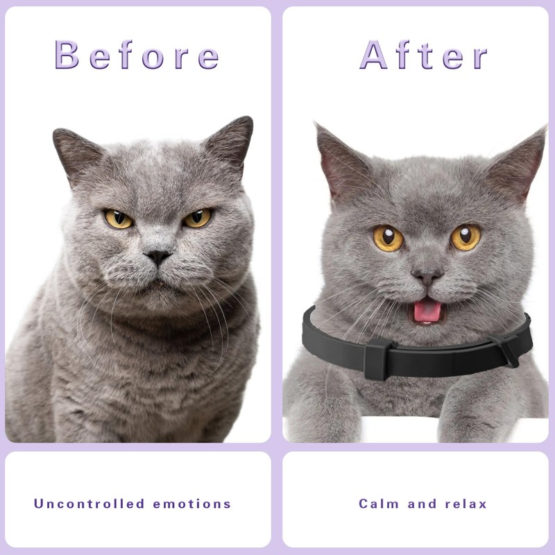 Simnice Calming Collar for Cats - 4 Pack, Adjustable Calming
