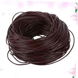Operitacx Leather Cords Round Yards for Jewelry Making Smooth Cowhide Rope for Bracelets Necklaces and Beading Projects