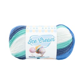 Lion Brand Yarn, Ice Cream Baby Yarn for Knitting, Crochet, and Crafts, Baseball Nut, 1 Pack, DK Weight Colorful Acrylic Fiber for Baby Blankets, Hats, and Sweaters