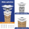 APONUO 4x4 Post Solar Lights,Post Cap Lights Solar Powered with