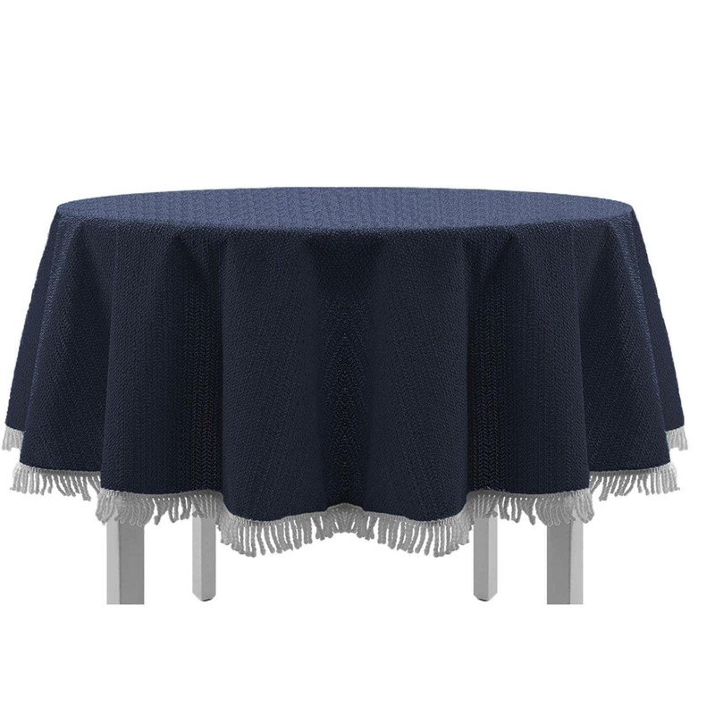 exklusiv-heimtextil garden table cloth with fringe, classic round, oval, square