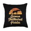 German Shorthaired Pointer (GSP) and the Sunset Throw Pillow