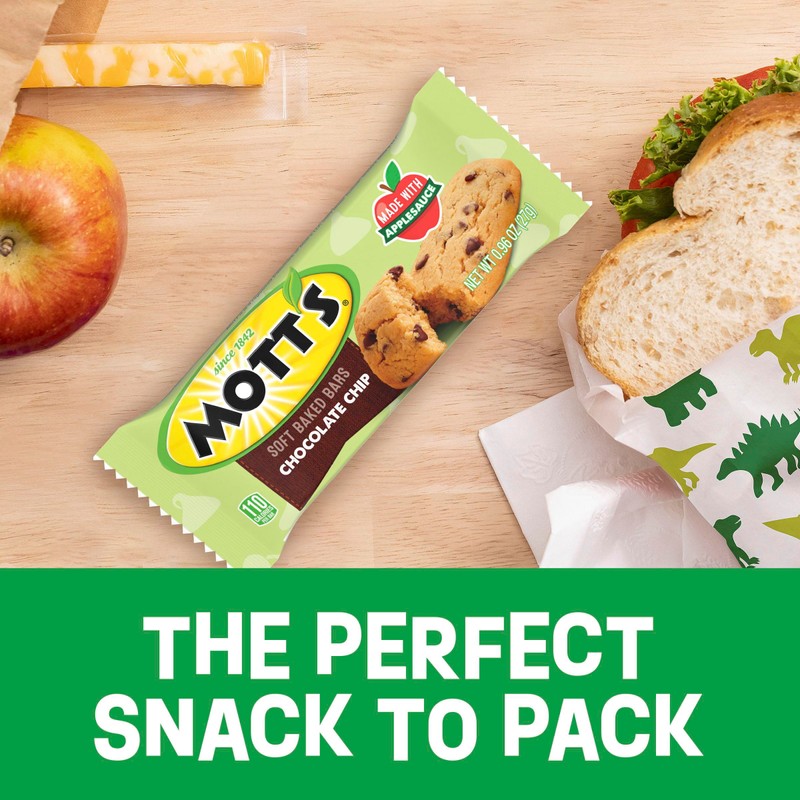 Mott's Soft Baked Bars, Chocolate Chip, Made with Applesauce, 6