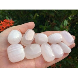 1/4 Pound Pink Calcite Tumbled Stones, Polished Pink Calcite Rock, Genuine Pink Calcite Stone Bulk Lot