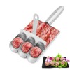 Quixotical Kitchen Meatball Maker, Stainless Steel Triple Meatball Maker, Manual