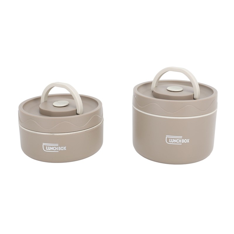 Insulated Lunch Container 304 Stainless Steel Leakproof Portable Round Thermal
