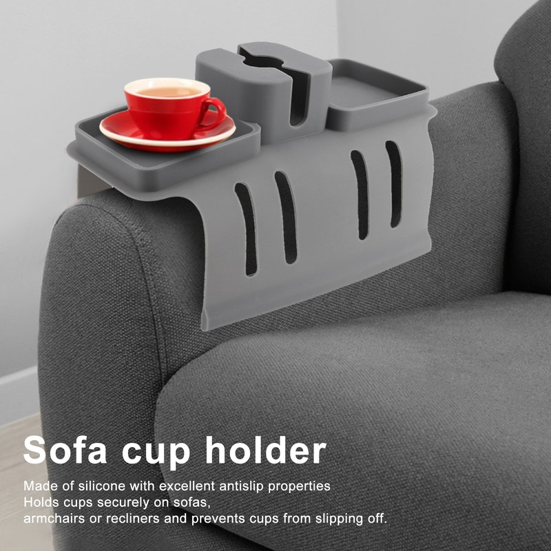 Armrest Couch Cup Holder Silicone Anti Slip Sofa Cup Holder