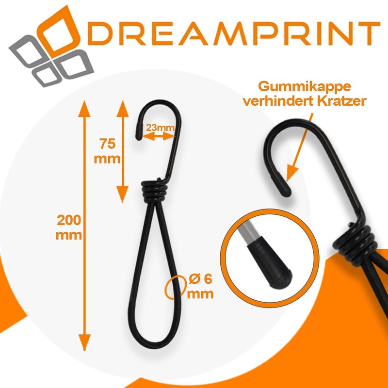 Dreamprint Expander Loop with Hooks, Pack of 25 / 20