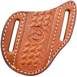 Red Scorpion Handmade Leather Knife Sheath for Belt - EDC Belt Holster for Folding Knife, Leather Sheath for Pocket Knife, Compact EDC Tools Carrier for Outdoor Activities