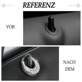 VDARK Accessories Parts Trim Inner Door Lock Pins Covers Caps Sticker Interior Sticker Visors Decorate A Class B E Class CLA GLA AMG Women Men Bling Crystal Pack of 4 (Silver)