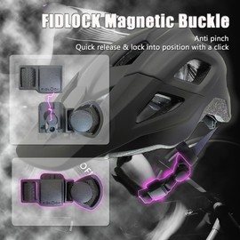 FROFILE Casco MTB Hombre Mujer - (Medium, Negro) Casco Bicicleta MTB Hombre Mujer Cascos de Bicicleta de Montaña para Adultos Casco de Bicicleta de Carretera con Visera y Hebilla Magnética