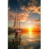 Meecaa Paint by Numbers Boat Reflection Sun Kit for Adults