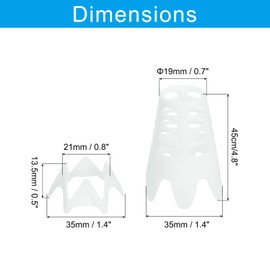 PATIKIL Golf Simulator Tees, 18Pcs Plastic Golf Tees Mat Practice Training for Outdoor Indoor Winter Turf Driving Range, 15 Tall & 3 Small, White