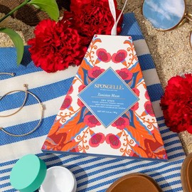 Spongellé | Rivera Collection Infused Buffer Sponge | Oils of Basil & Lemon | Vegan Friendly, Cruelty-Free | 20+ Uses | Tunisian Moon