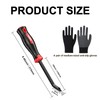 Heavy Duty Upholstery Staple Remover with Gloves, Chrome Vanadium Steel