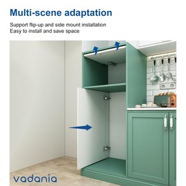 VADANIA Pocket Door Drawer Runners VP1235, Hidden Cabinet Door Drawer Runners Drawer Slides, Side Mount, 300mm-700mm, 1 Pair