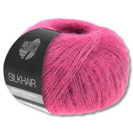Frida's Wollhaus Lana Grossa 25 g Silkhair Mohair Superkid Silk Wool Crochet Knitting 43 Colours (172 | Fuchsia)