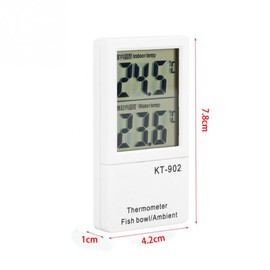 TopHomer Digitales Aquarium-Thermometer mit LCD-Display, 2-in-1-Aquarium-Thermometer, Innentemperatursensor für Ozeanarium, Zuhause