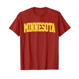 Retro Minnesota Tee Vintage Minnesota Maroon Gold Throwback T-Shirt