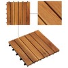 TREATLIFE HOME 10 pcs Acacia Hardwood Decking Tiles 11.8"x11.8" Vertical