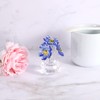 TOLIDA Crystal Forget-Me-Not Ornament - Blue Flower Figurine Crystal Paperweight,