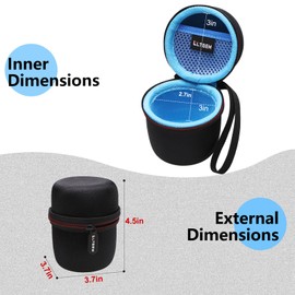 LTGEM Case Compatible with Sony SRSXB13/B/SRS-XB100 / SRS-XB12 Extra Bass Portable Waterproof Speaker, Black+Blue