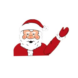 Christmas Wiper Car Sticker Cute Santa Claus Waving Windshield Wiper Creative Windscreen Wiper Sticker for Christmas Decoration