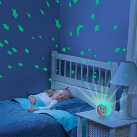 Children's Digital Alarm Clock with Light, 7 Colours Changing Light Alarm Clock for Boys Girls with Projection Children's Room Birthday Gift School Gift (Red)