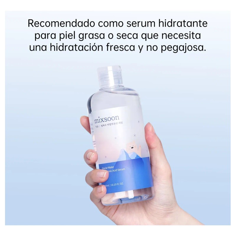Mixsoon Glacier Water Hyaluronic Acid Serum 300ml Día/noche