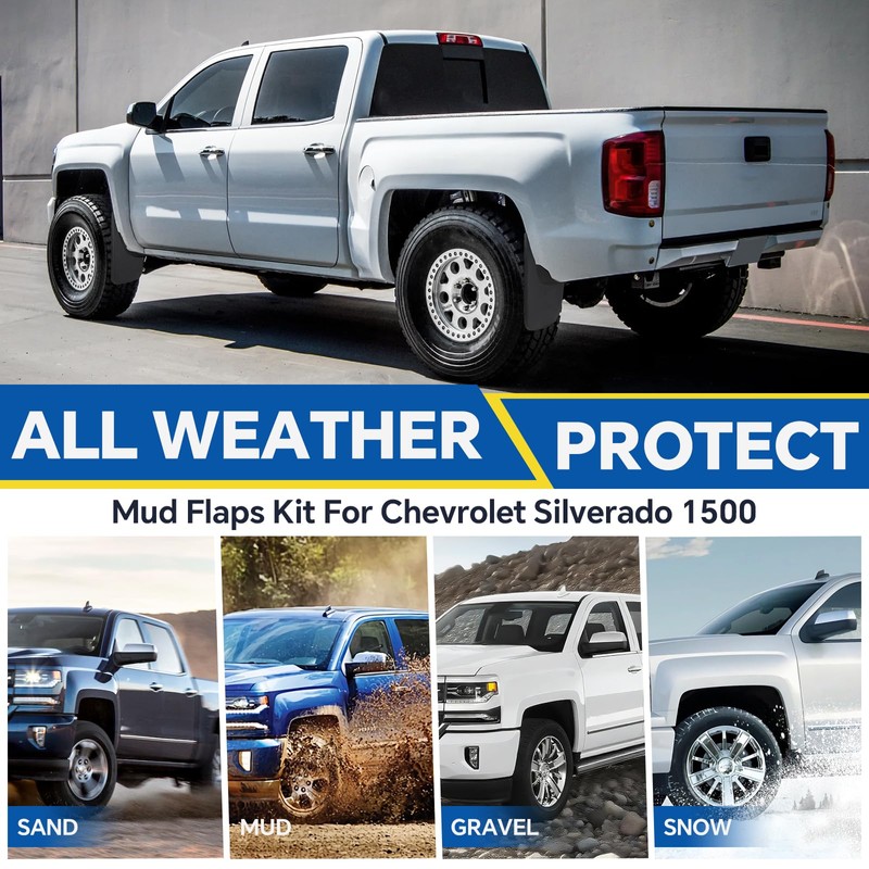 Mud Flaps for 2018 2017 2016 2015 2014Chevy Silverado 1500