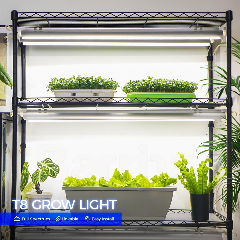 Barrina Grow Lights for Indoor Plants, 3FT 5000K Daylight White
