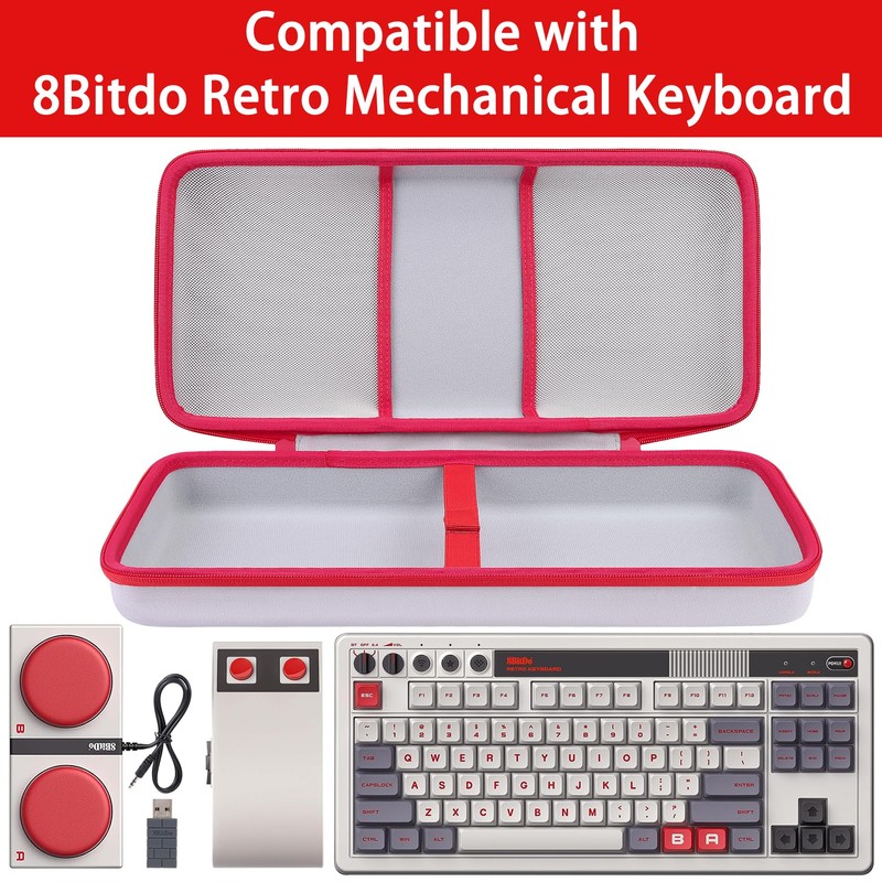 co2CREA Hard Travel Case Compatible with 8BitDo Retro Mechanical Keyboard