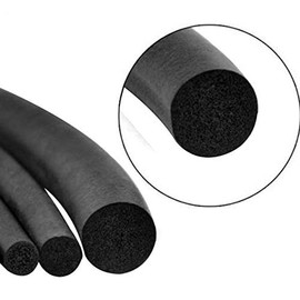 8mm Diameter 33 Feet Long EPDM Sponge Rubber Round Seal Strip