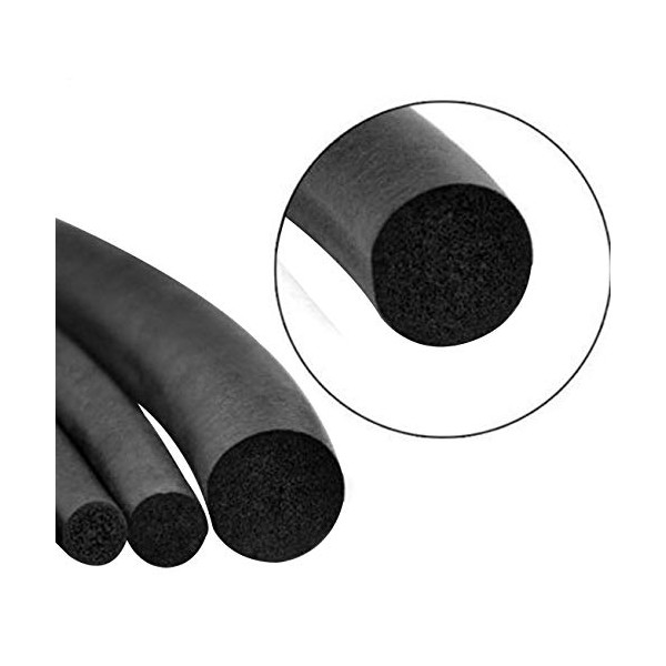 8mm Diameter 33 Feet Long EPDM Sponge Rubber Round Seal