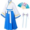 Asian Traditional Dress Kimono Robe for Kids Girls Costume Silk