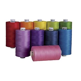 Connecting Threads 100% Cotton Thread Sets - 1200 Yard Spools (Set of 10 - Over The Rainbow)
