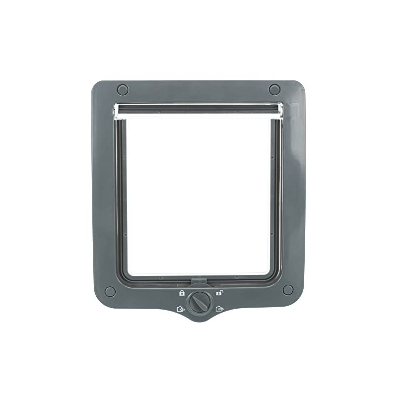 Trixie 4-Way Cat Flap with Tunnel, Grey, 660 g