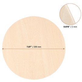 LEXININ 15 PCS 8 Inch/20cm Basswood Wooden Circles, 2mm Unfinished Plywood Circles, Round Wood Boards for DIY Crafts, Painting