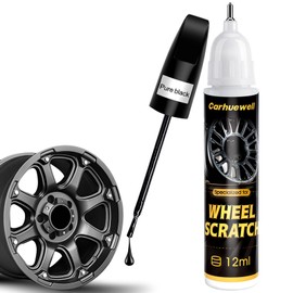 Carhuewell Gloss Black Rim Scratch Repair Pen Touch Up Paint for Car Wheel Quick Fix Curb Rashes and Surface Damage Repair Paint Tool(Gloss Black)
