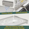 LIYI Dish Drainer,Large Capacity Storage,with Drain Outlet,304 Stainless Steel,Utensil Drain