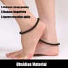 ysister Anti-swelling Black Obsidian Anklet, Pack of 2, Obsidian Anklet