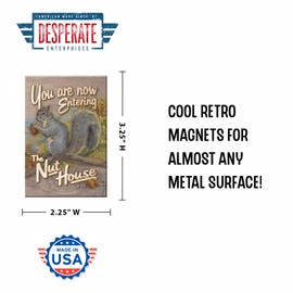 Desperate Enterprises Entering The Nuthouse Refrigerator Magnet - Funny Magnets for Office, Home & School - Made in The USA