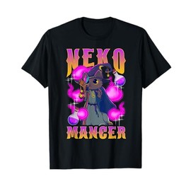 Nekomancer Funny Magic Cat Kawaii Neko Mage T-Shirt