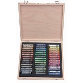 Rembrandt Pastel Set- 45 Piece Full Stick Portrait Assortment (Wood Box)