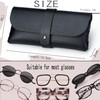 Onrtry Soft Leather Eyeglass Case PVC Nail Buckle Glasses Bag