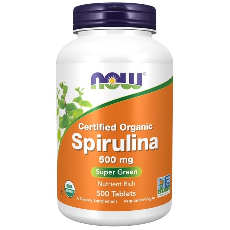 Now Spirulina 500 mg,500 Tablets