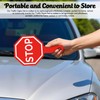 Ouligay Stop and Go Sign with Handle Double Sided Red