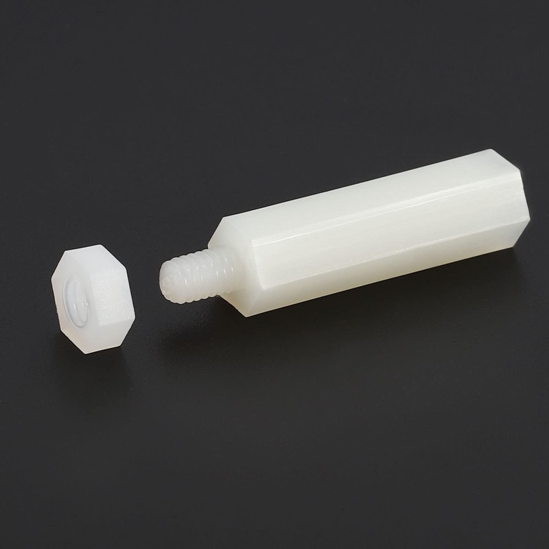 PATIKIL M4 40 Pack Standoff Screws Nylon Hexagonal PCB Spacer