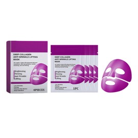 4 PCS Collagen Face Mask Overnight, Gentle and Non-Irritating, Brightens Skin Tone, Deeply Nourishes, Suitable for a Variety of Skin Types