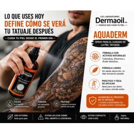 Cuidado Para Tatuajes Aquaderm Piel Sensible Hidratante 125m